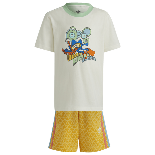 

adidas Originals adidas Originals Treffy T-Shirt Set - Boys' Preschool White/Orange Size XS