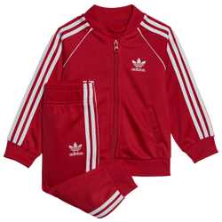 Boys' Toddler - adidas Originals Adicolor Superstar Track Suit  - White/Red