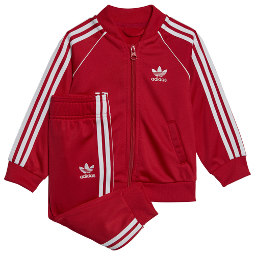 

Boys adidas Originals adidas Originals Adicolor Superstar Track Suit - Boys' Toddler White/Red Size 4T