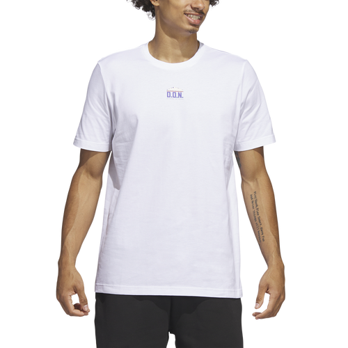 

adidas Mens adidas D.O.N. Excellence T-Shirt - Mens White Size S