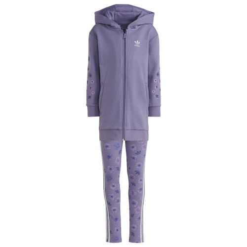 

adidas Originals adidas Originals Floral Elongated Hoodie Set - Girls' Preschool Magic Lilac Size XS