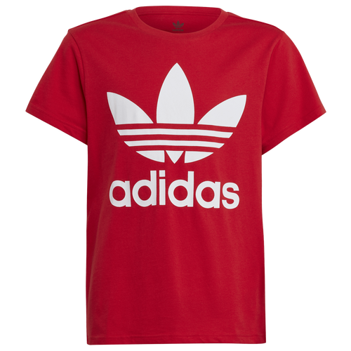 

adidas Originals Boys adidas Originals Trefoil T-Shirt - Boys' Grade School White/Red Size XL