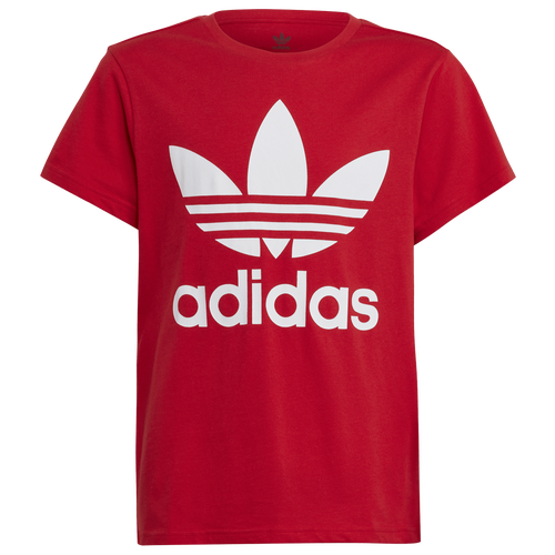 Adidas Originals Kids' Boys  Trefoil T-shirt In White/red