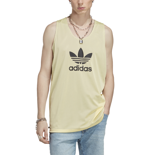 

adidas Mens adidas Basketball Trefoil Jersey - Mens Yellow/Black Size M
