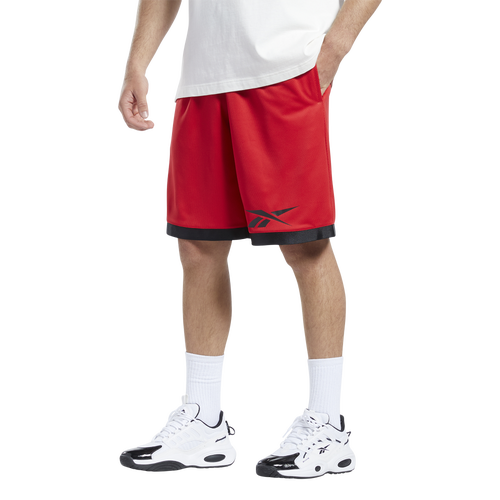 

Reebok Mens Reebok Basketball Mesh Shorts - Mens Vector Red Size L