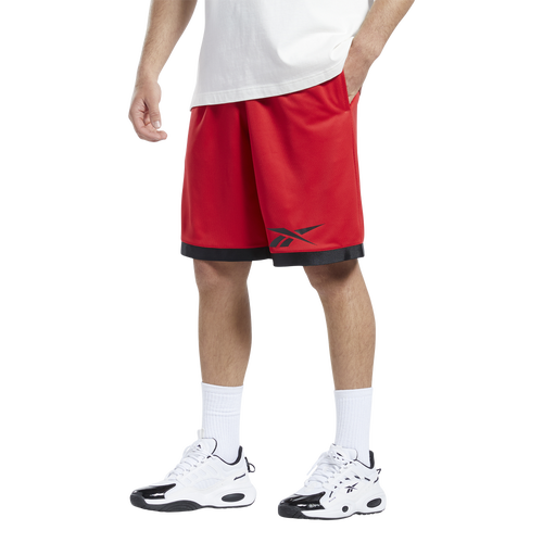 

Reebok Mens Reebok Basketball Mesh Shorts - Mens Vector Red Size XXL