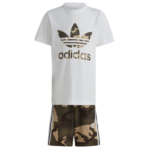 

Boys Preschool adidas adidas Camo Shorts and T-Shirt Set - Boys' Preschool White Size XS