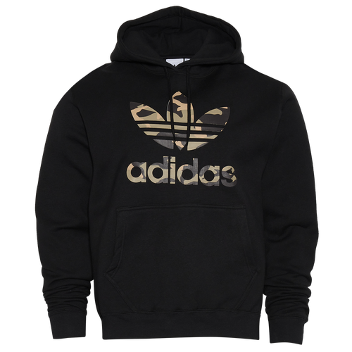 Adidas Originals Camo Trefoil Hoodie In Black brown green ModeSens