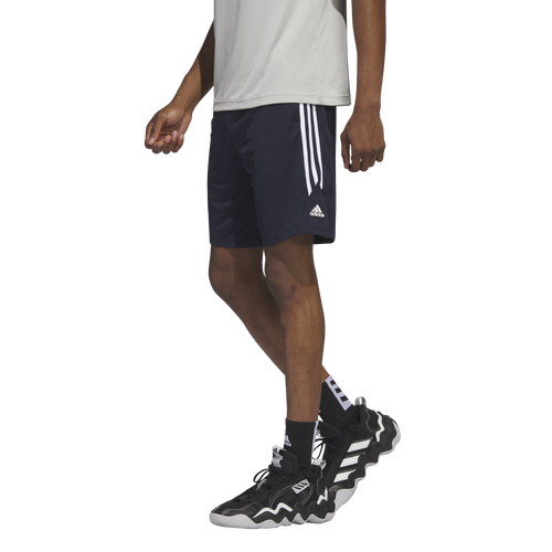 

adidas Mens adidas 3-Stripes Basketball Shorts - Mens Legend Ink/White Size L
