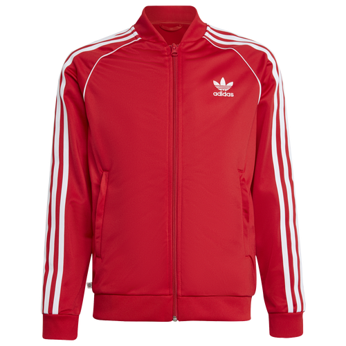 

adidas Originals Boys adidas Originals Adicolor Superstar Track Jacket - Boys' Grade School White/Better Scarlet Size XL