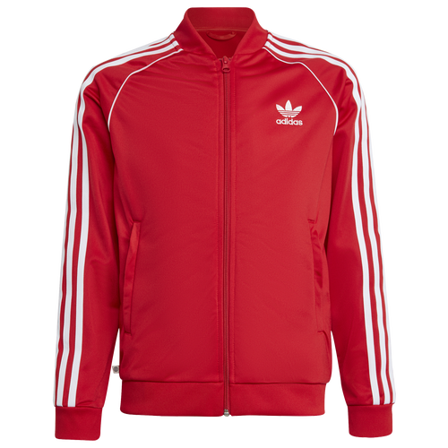 Shop Adidas Originals Boys  Adicolor Superstar Track Jacket In Red/white