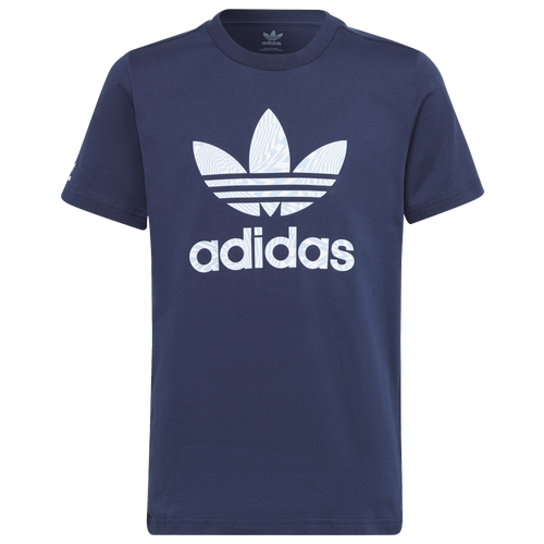 

adidas Originals Boys adidas Originals Rekive Lifestyle T-Shirt - Boys' Grade School Night Indigo Size M