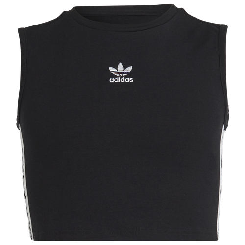 

Girls adidas Originals adidas Originals Cropped Tank Top - Girls' Grade School Black/White Size L