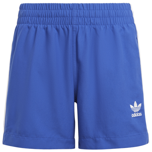 

adidas Originals adidas Originals 3-Stripe Shorts - Boys' Grade School Semi Lucid Blue/White Size L