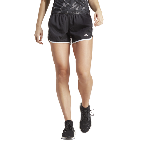 

adidas Womens adidas Marathon 20 Running Shorts - Womens Black/White Size L