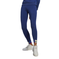 adidas Originals Trefoil moments 7/8 ribbed leggings in blue