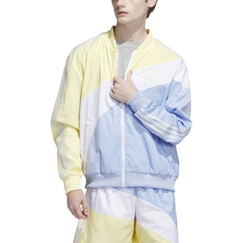 

adidas Originals adidas Originals Superstar Swirl Woven Jacket - Mens Almost Yellow/Blue Dawn Size M