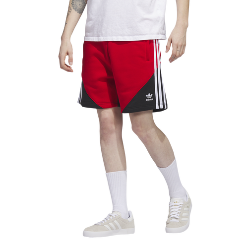 Adidas Originals Adidas Men's Originals Sst Fleece Shorts In Better Scarlet/black