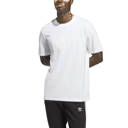 

adidas Originals Mens adidas Originals Monogram Trefoil Fill T-Shirt - Mens White/Black Size L