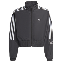 Girls' Grade School - adidas Originals Cropped Track Top - Black/White