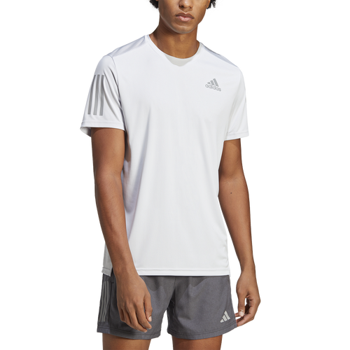 

adidas Mens adidas Own The Run T-Shirt - Mens Dark Grey/Reflective Silver Size L