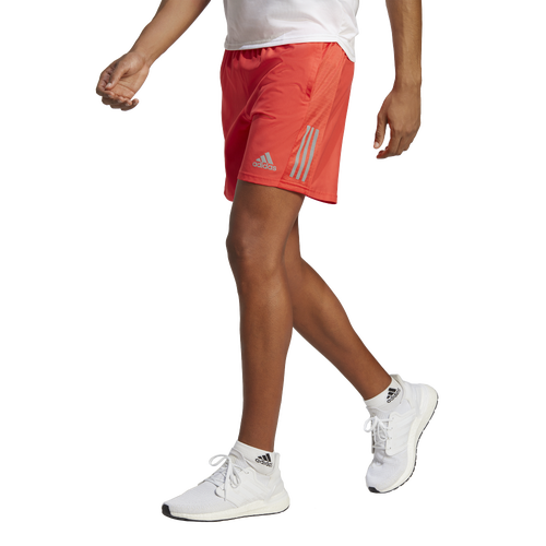 

adidas Mens adidas Own The Run Shorts - Mens Bright Red/Relfective Silver Size XL
