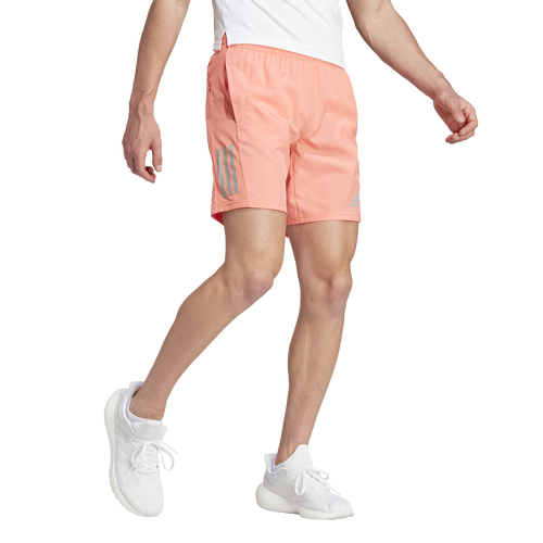 

adidas Mens adidas Own The Run Shorts - Mens Coral Fusion/Reflective Silver Size M