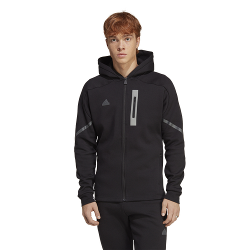 

adidas Mens adidas Gameday Full-Zip Hoodie - Mens Black/Gray Size M