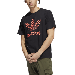Men's - adidas Originals Three Stripe Life Short Sleeve T-Shirt - Black/Pink