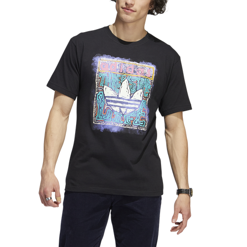 

adidas Originals Mens adidas Originals Skate T-Shirt - Mens Black/Purple Size S