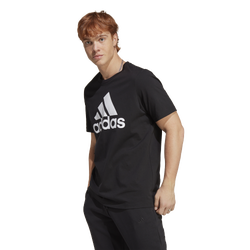 Men's - adidas Essentials Single Jersey Big Logo T-Shirt - White/Black