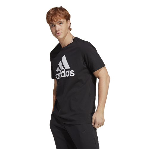 

adidas Mens adidas Essentials Single Jersey Big Logo T-Shirt - Mens White/Black Size XXL