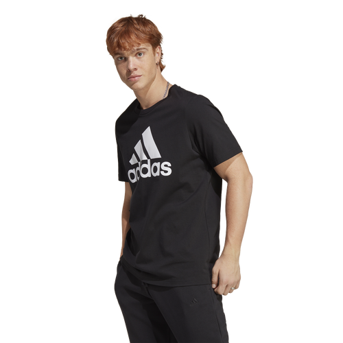 

adidas Mens adidas Essentials Single Jersey Big Logo T-Shirt - Mens Black/White Size L