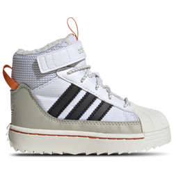 Boys' Toddler - adidas Originals Superstar Winter Trek - White/Black/Putty Grey