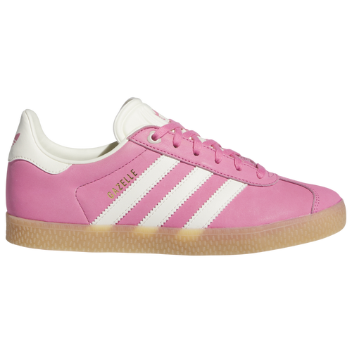 

adidas Originals Girls adidas Originals Gazelle - Girls' Grade School Skate Shoes Ivory/Pink Fusion Size 6.5