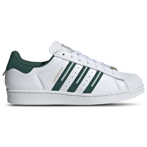 

adidas Originals Mens adidas Originals Superstar Casual Sneaker - Mens Basketball Shoes White/Collegiate Green/Grey Size 8.5