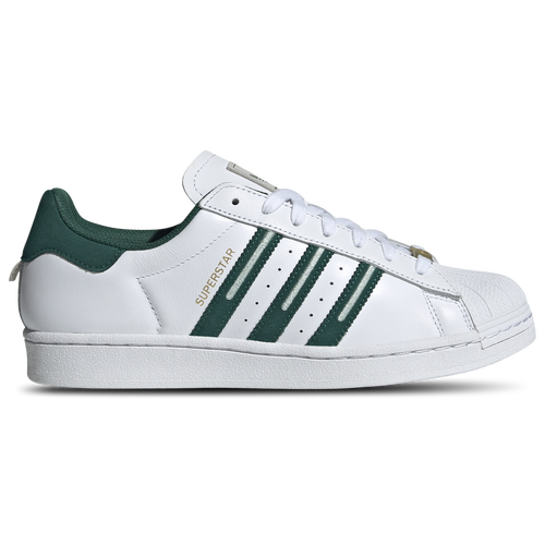 

adidas Originals Mens adidas Originals Superstar Casual Sneaker - Mens Basketball Shoes White/Collegiate Green/Grey Size 8.0