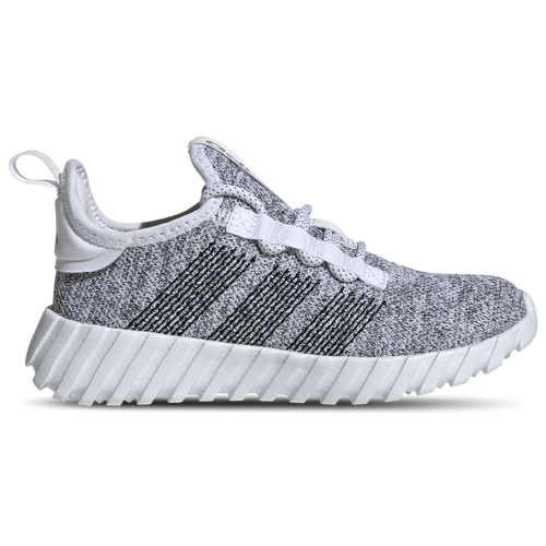 

adidas Boys adidas Kaptir Flow - Boys' Grade School Running Shoes White/Silver Metallic/Black Size 6.0