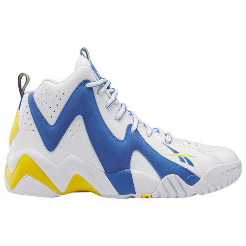 

Reebok Mens Reebok Hurrikaze II - Mens Basketball Shoes White/Blue/Yellow Size 10.0