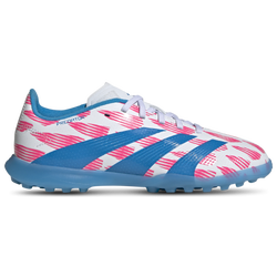 Boys' Grade School - adidas Predator League Turf - White/Solar Blue/Solar Pink