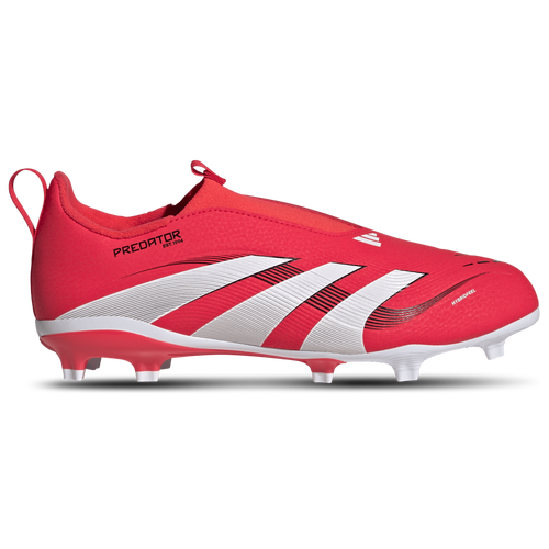 BOYS - adidas Predator League Laceless FG/MG - Lucid Red/White Black