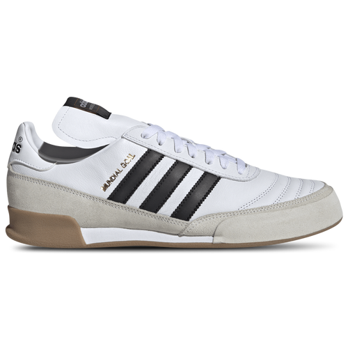 Mens adidas Mundial Goal IN - Soccer Shoes - Ftwr White / Core Black / Gold Met