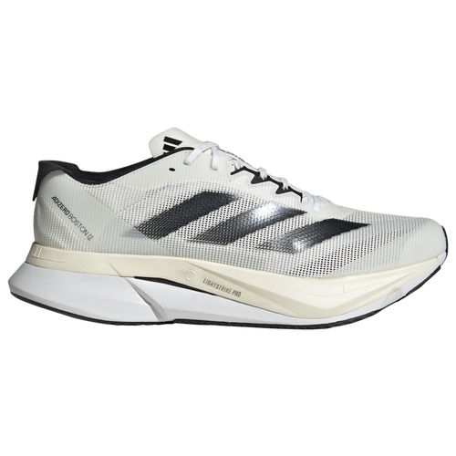 

adidas Mens adidas Adizero Boston 12 - Mens Running Shoes White/Black/Silver Size 09.0