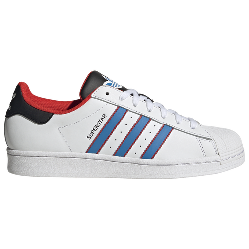 

adidas Originals Mens adidas Originals Superstar - Mens Basketball Shoes Ftwr White/Bright Blue/Red Size 13.0