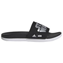 Boys' Grade School - adidas Adilette Comfort x Star Wars Slides - Black/Silver Metallic/White