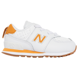 Boys' Toddler - New Balance 574 - White/Orange