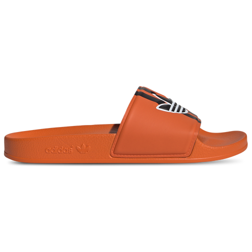 Shop Adidas Originals Mens  Adilette Slides In Orange/black/white