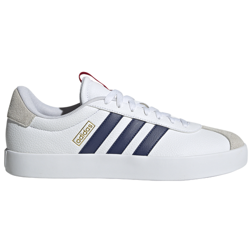 

adidas Mens adidas VL Court 3.0 - Mens Running Shoes White/Dark Blue/Better Scarlet Size 10.5