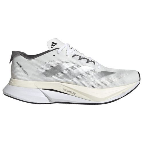 

adidas Womens adidas adiZero Boston 12 - Womens Running Shoes Silver/White/Grey Size 8.0
