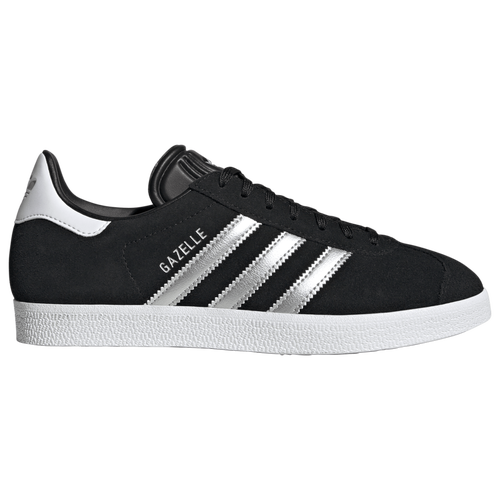 WOMENS - adidas Originals Gazelle - Core Black/Silver Metallic White